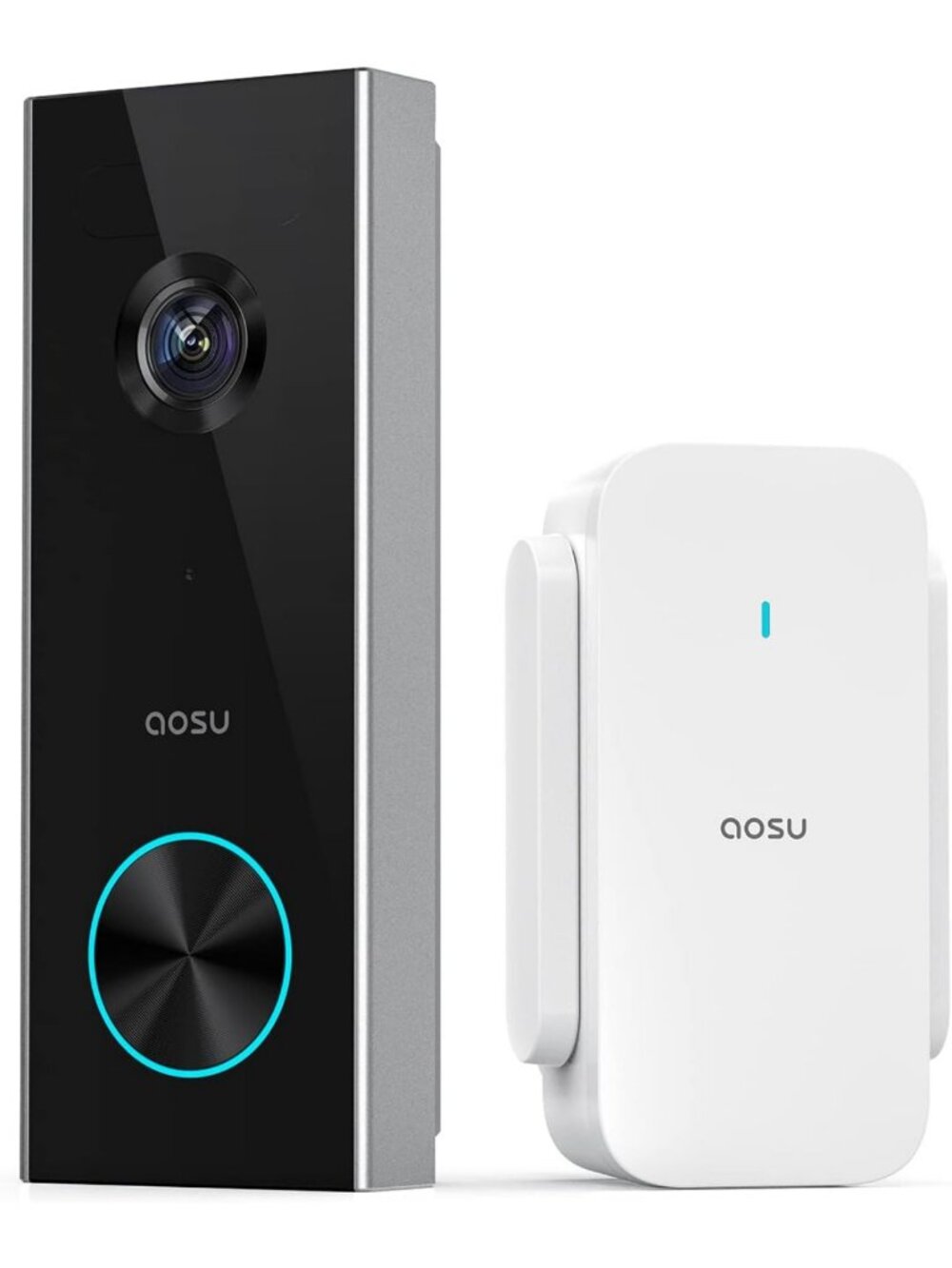 2K Wireless Doorbell Camera, Battery Powered, 2.4G WiFi, Smart Home Security